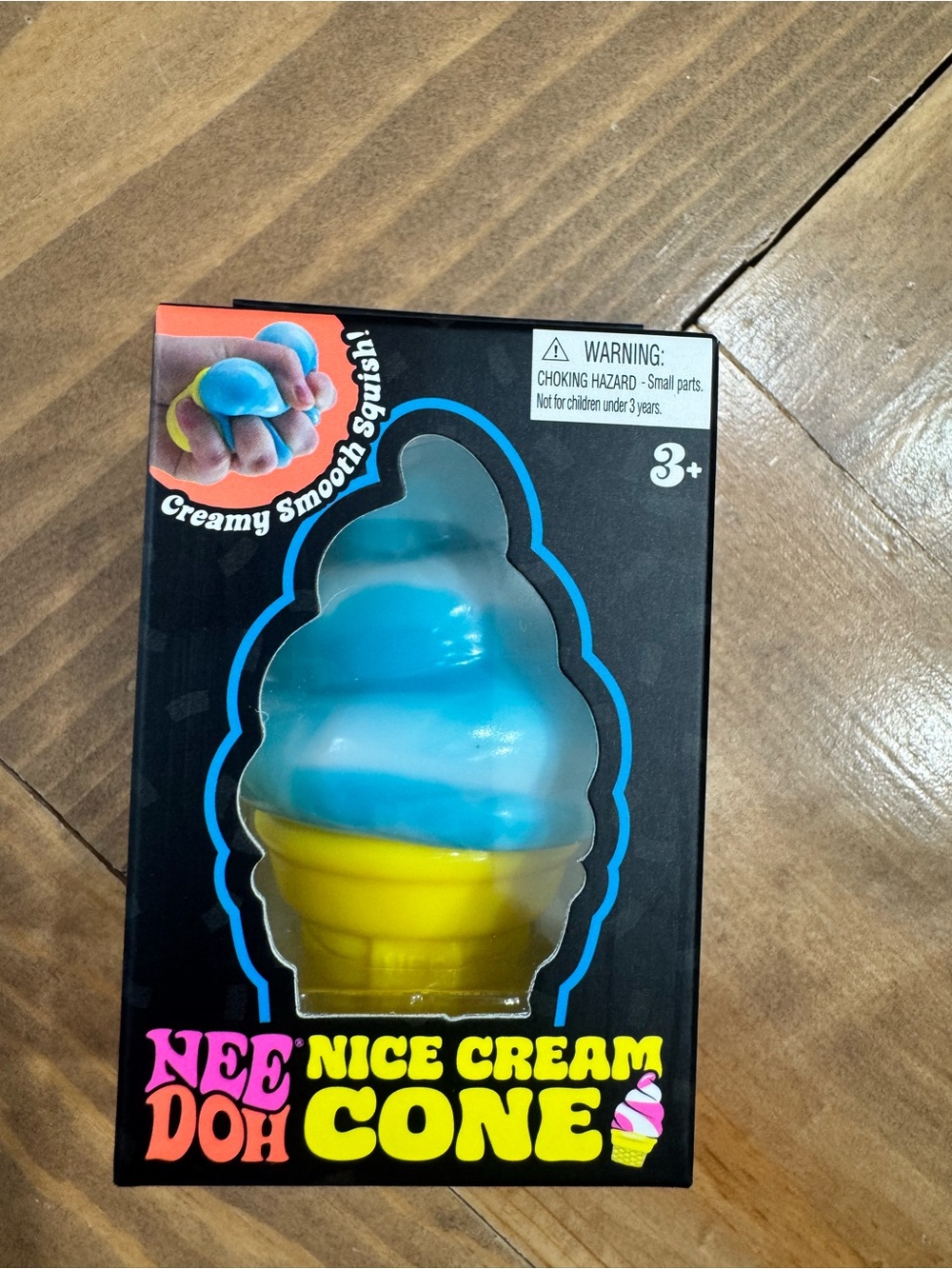Nee Doh Nice Cream Cone Soft Squishy Toy in Blue & Yellow